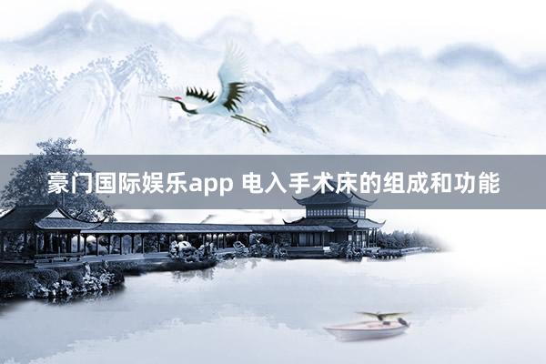 豪门国际娱乐app 电入手术床的组成和功能